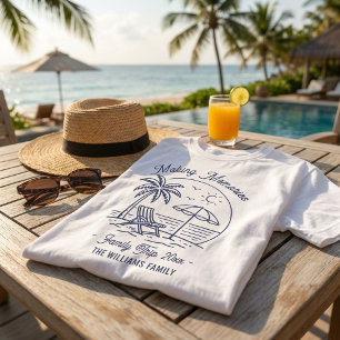 T-shirt Vacances en famille sur mesure minimaliste