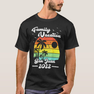 T-shirt Vacances en famille Vintage Porto Rico San Juan Su