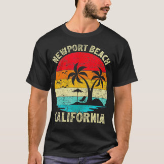 T-shirt Vacances en famille Vintage Retro California Newpo