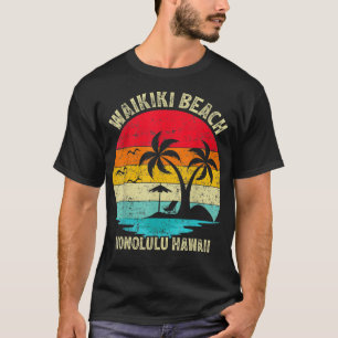 T-shirt Vacances en famille Vintage Rétro Honolulu Hawaii 