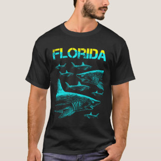 T-shirt Vacances en Floride avec un requin