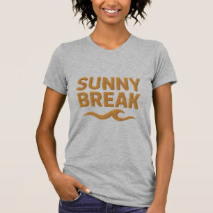 T-shirt vacances ensoleillées  chemise à paillettes dorées