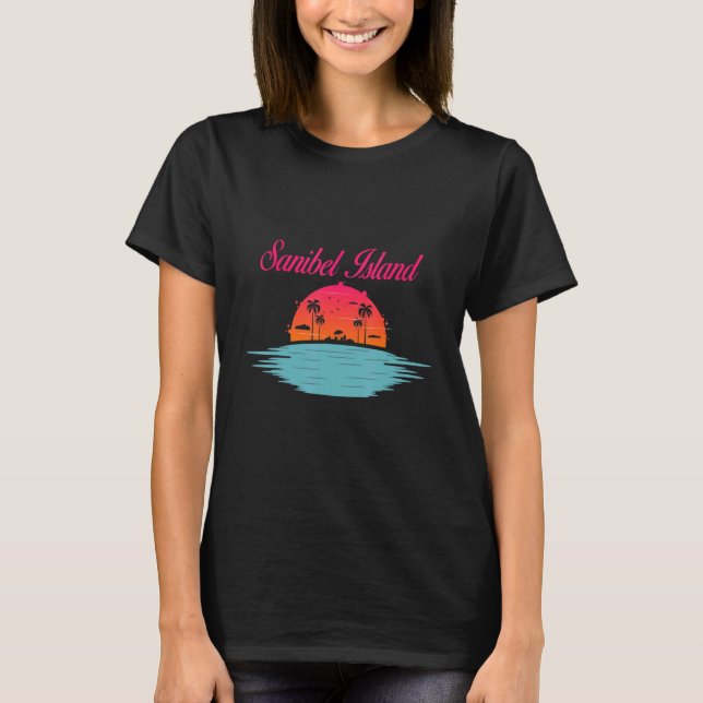 T-shirt Vacances été Vibes Famille Voyage Vacances Sanibel (Devant)