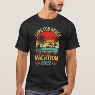 T-shirt Vacances été vintages 2022 Massachusetts Cape Co