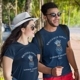 T-shirt Vacances familiales tropicales personnalisées Plag
