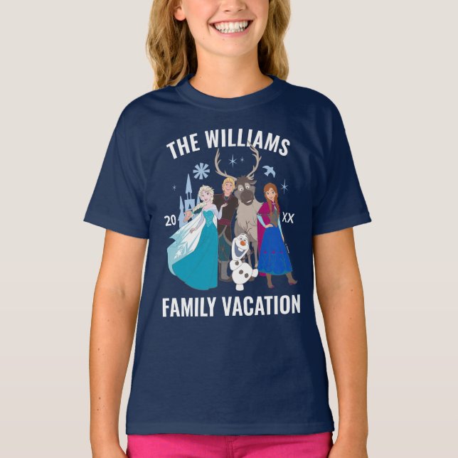 T-shirt Vacances famille Disney gelées (Devant)