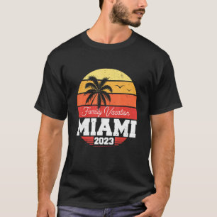 T-shirt Vacances famille Miami 2023 Vacances jumelées été