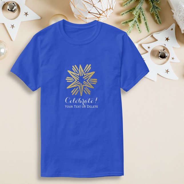 T-shirt Vacances festives personnalisées et tendance Gold  (Créateur téléchargé)