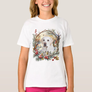 T-shirt Vacances Labrador Retriever enneigé