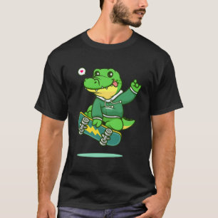 T-shirt Vacances Patinage Crocodile Enfants d'été