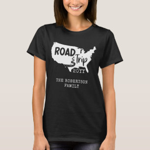 T-shirt Vacances personnalisées   Family Road Trip USA Ca