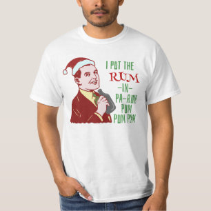T-shirt Vacances potables d'homme rhum drôle de Noël de