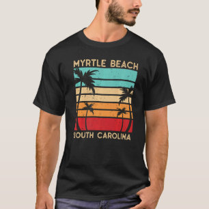 T-shirt Vacances Rétro Myrtle Beach Palms de Caroline du S