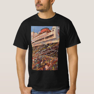 T-shirt Vacances sur un bateau de croisière vintage ; fête