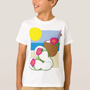 T-shirt Vacances tropicales sur la plage Fleurs de coco To