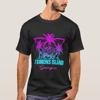 T-shirt Vacances Vaporwave Beach St Simons Island