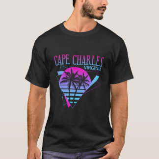 T-shirt Vacances Vaporwave Plage Cape Charles