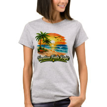 Vacation Feels Right Tropical Island Tee USA