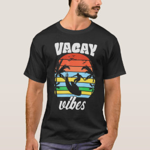 T-shirt Vacay Vibes Retro Beach Vacances Citation Été Homm
