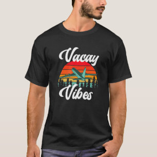 T-shirt Vacay Vibes Retro Beach Vacation Summer Devis Airp