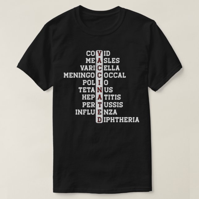 T-shirt Vaccin contre la rougeole vaccinée Varicella Funny (Design devant)