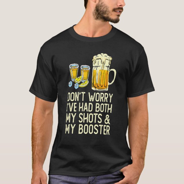 T-shirt Vaccin Ne t'inquiète pas J'ai eu mes deux coups de (Devant)