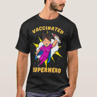 T-shirt Vaccinat contre le Superhero Pro Vaccinat Vacciné