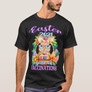 T-shirt Vaccination des femmes Bunny de Pâques CNA Nurse V