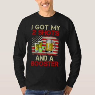 T-shirt Vaccination Drôle J'Ai Mes Deux Tirs Et Un Booster