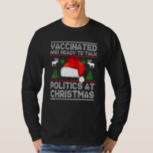T-shirt Vacciné Drôle Et Prêt À Parler Politique Au Chr