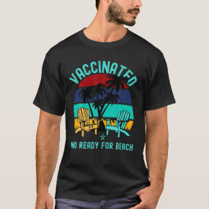 T-shirt Vacciné Et Prêt À Faire La Fête Beach Palms Sea Va