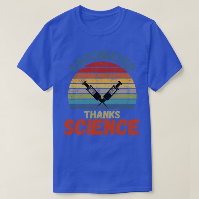 T-shirt Vacciné Merci Science 1 (Design devant)