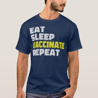 T-shirt vacciner le sommeil répéter 1