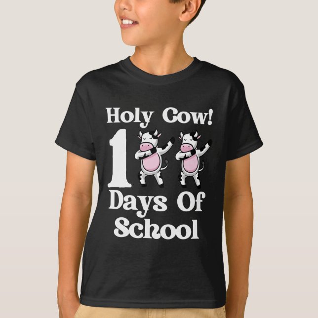 T-shirt Vache 100 Jours De L'École 100E Jour Dabbing Smart (Devant)