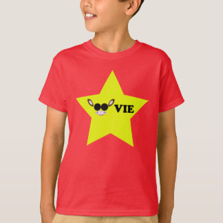 T-shirt Vache à jaune de star de cinéma orientée