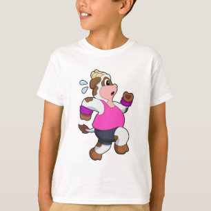 T-shirt Vache à la course