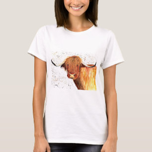T-shirt vache à tête haute