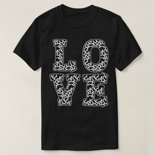 T-shirt Vache animal Imprimer Aimer Vache Motif Vache (Design devant)