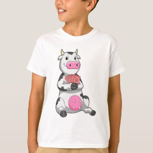 T-shirt Vache au Poker avec cartes de Poker