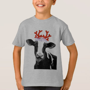 T-shirt Vache avec des andouillers de renne
