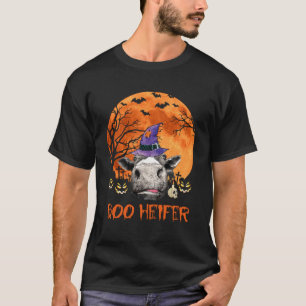 T-shirt Vache Boo Heifer Witch Halloween Fermier Costum