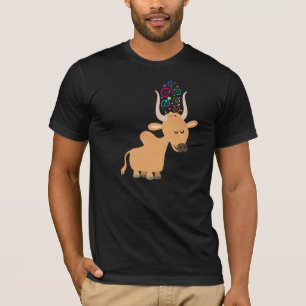 T-shirt vache Brahman mignonne et heureuse