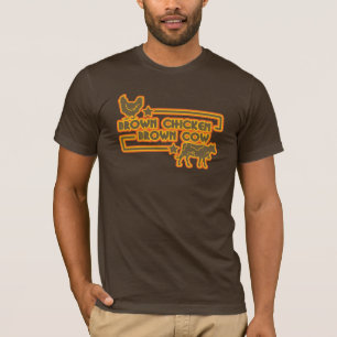T-shirt Vache Brown à brun de poulet