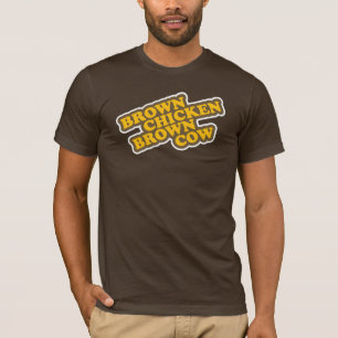 T-shirt Vache Brown à brun de poulet