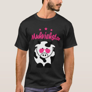T-shirt Vache cool pour enfants avec lunettes de soleil