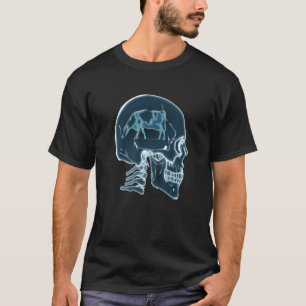 T-shirt Vache Crâne Agriculteurs Agriculture Ferme Hommes