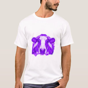 T-shirt Vache d'aquarelle Vache pourpre