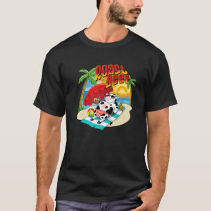 T-shirt Vache De Boeuf Rôti Sur Plage Vacances Soleil Tan