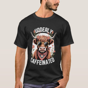 T-shirt Vache de café complètement caféinée drôle ferme we