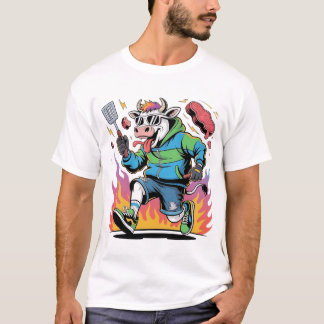 T-shirt Vache de chaos barbecue